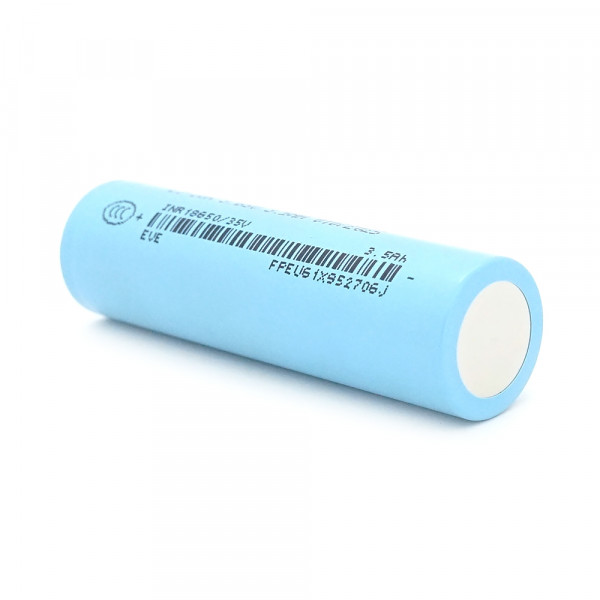Акумулятор 18650 Li-Ion EVE 3500mAh 35V 3c 3.5A, 4.2/3.6/2.5V,  Blue