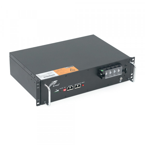 Акумуляторна батарея Ritar LiFePO4 25,6V 100Ah с Bluetooth, 2560Wh BMS100@8S для монтажу в стійку ( 522 х 240 х 219 (224) ), 23kg Q1