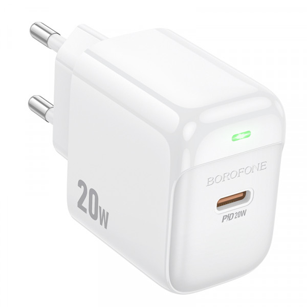 СЗУ BOROFONE BAS43A, 1xUSB-C, PD20W, White, OEM