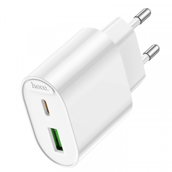 СЗУ 110-240V HOCO C109A 1xUSB-C, PD20W, White, Blister