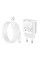 Набір СЗУ 110-240V HOCO C109A 1xUSB+ кабель Lighting, 2.1A, кабель 1м, White, Bliste