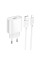 Набір СЗУ 110-240V HOCO C109A 1xUSB+ кабель Lighting, 2.1A, кабель 1м, White, Bliste