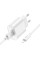 Набір СЗУ 110-240V HOCO C109A 1xUSB+ кабель Lighting, 2.1A, кабель 1м, White, Bliste