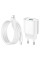 Набір СЗУ 110-240V HOCO C109A 1xUSB+ кабель Micro, 3.0A, кабель 1м, White, Blister