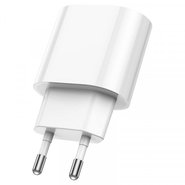 Набір СЗУ 110-240V HOCO C109A 1xUSB+ кабель Micro, 3.0A, кабель 1м, White, Blister