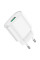 Набір СЗУ 110-240V HOCO C109A 1xUSB+ кабель Micro, 3.0A, кабель 1м, White, Blister