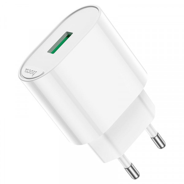 Набір СЗУ 110-240V HOCO C109A 1xUSB+ кабель Micro, 3.0A, кабель 1м, White, Blister
