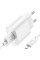 Набір СЗУ 110-240V HOCO C109A 1xUSB+ кабель Micro, 3.0A, кабель 1м, White, Blister