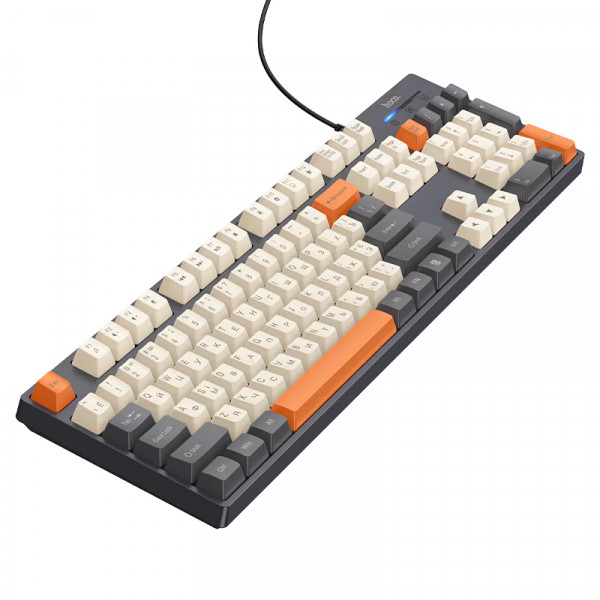 Клавіатура провідна HOCO GM61, USB, 104 клавіші, (Eng/Pyc), Gray, Box