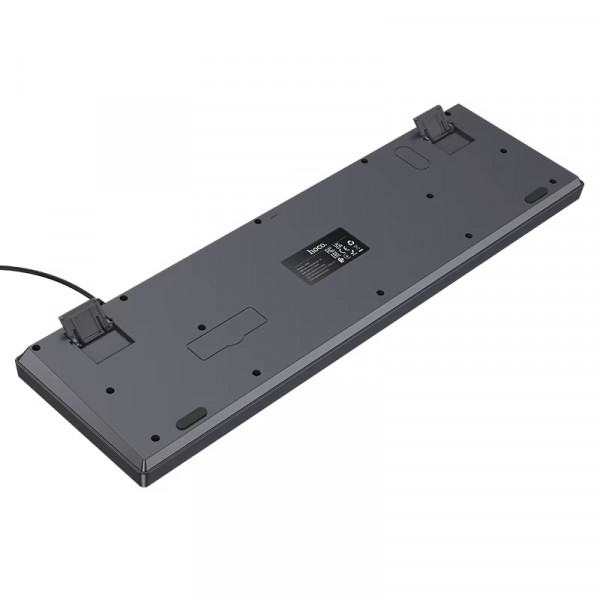 Клавіатура провідна HOCO GM61, USB, 104 клавіші, (Eng/Pyc), Gray, Box