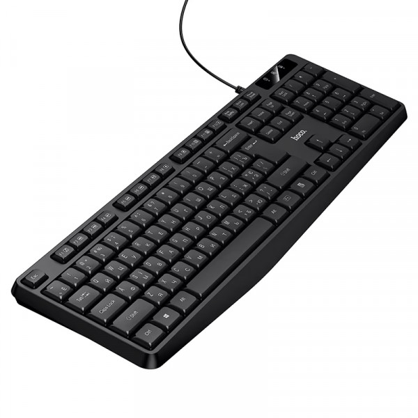 Клавіатура провідна HOCO GM60, USB, 104 клавіші, (Eng/Pyc), Black, Box