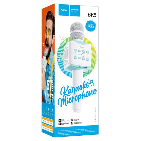 Мікрофон бездротовий HOCO BK5, Blue, BOX