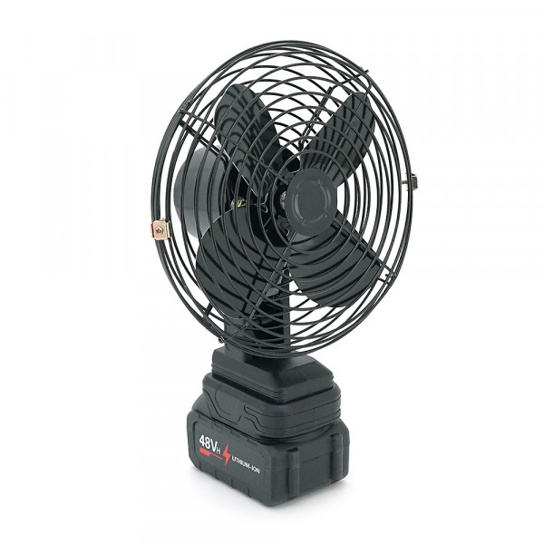 Вентилятор 6" YT46888, з Li-Ion акумулятором 48V, Black, Box 185х185 мм, 1,0 кг