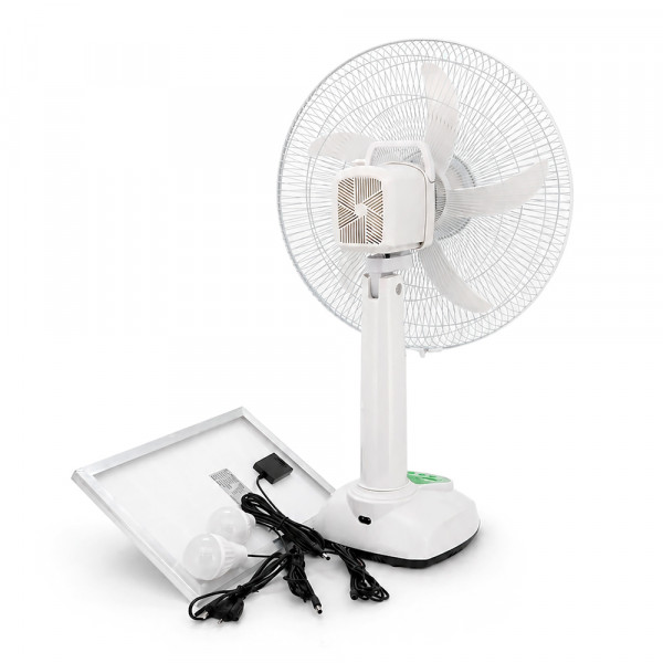 Вентилятор GDTIMES GD 8069LI-16, 16", Solar+ вбудований акумулятор, 2*USB лампочки, Box