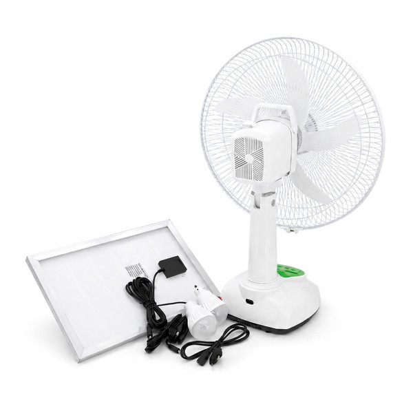 Вентилятор GDTIMES GD 8069LI-14, 14", Solar+ вбудований акумулятор, 2*USB лампочки, Box