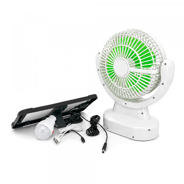 Вентилятор GDTIMES GD 8023, Solar+ вбудований акумулятор, 1*USB лампочка, Box