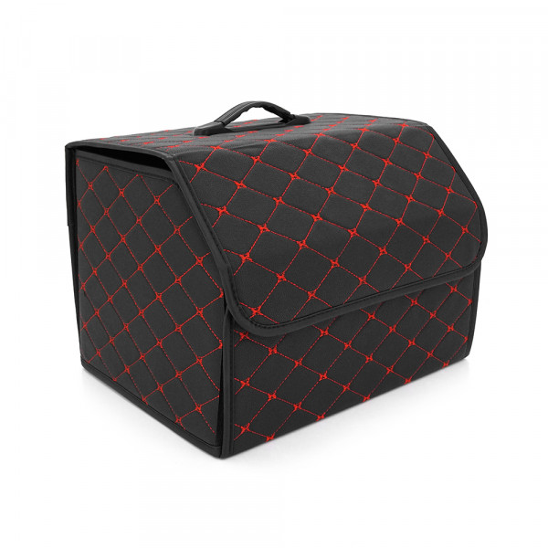 Складаний шкіряний автомобільний органайзер 400*320*300, Black-Red