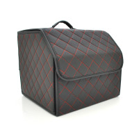Складаний шкіряний автомобільний органайзер 330*320*300, Black-Red