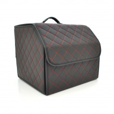 Складаний шкіряний автомобільний органайзер 330*320*300, Black-Red