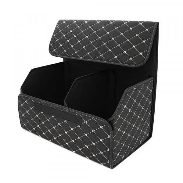 Складаний шкіряний автомобільний органайзер 540*320*300, Black-Gold