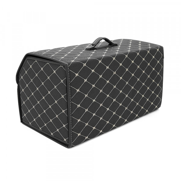 Складаний шкіряний автомобільний органайзер 540*320*300, Black-Gold