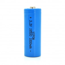 Літій-залізо-фосфатний акумулятор 18500 Lifepo4 Vipow IFR18500 TipTop, 1000mAh, 3.2V, Blue Q50/500
