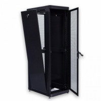 Шафа 19" 42U, 610х1055 мм (Ш*Г), посилена, перфоровані двері (66%),чорна