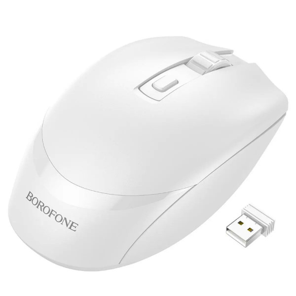 Миша бездротова BOROFONE BG7, 1600DPI, White, 2.4GHZ, Box