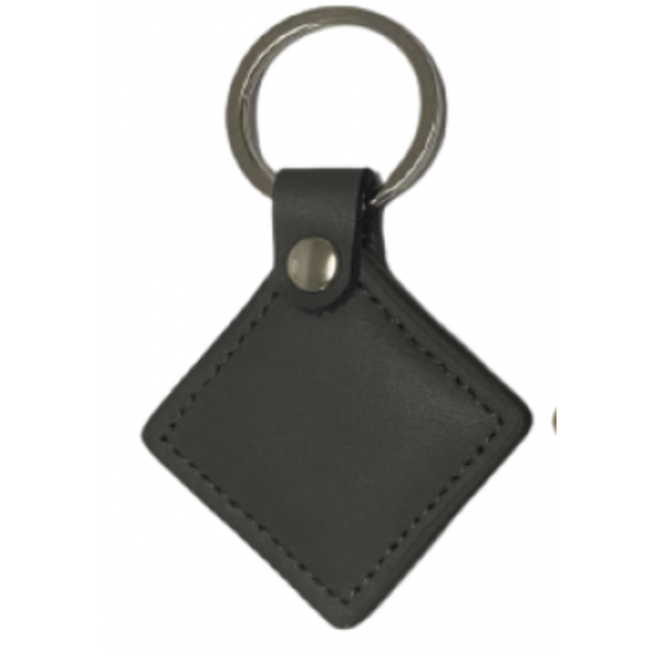 Безконтактний брелок IC MIFARE 13,56 МГц(MF-Leather ) у шкіряному чохлі, колір сірі