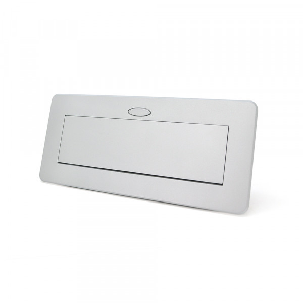 Розетка для підлоги висувна із заземленням J29L, дві розетки + 2 * USB, Input: AC 100-250V 16A, Silver