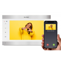 Wi-Fi відеодомофон Slinex SL-10N Cloud (silver + white), AHD, 10” сенсорний IPS екран, переадресація на тел Smart Call, 300 x 65 x 306 мм