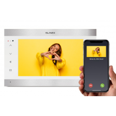 Wi-Fi відеодомофон Slinex SL-10N Cloud (silver + white), AHD, 10” сенсорний IPS екран, переадресація на тел Smart Call, 300 x 65 x 306 мм