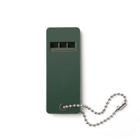 Свисток аварійний тричастотний з ланцюжком WS-3, 70х27х7 мм, Dark Green