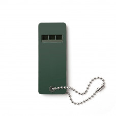 Свисток аварійний тричастотний з ланцюжком WS-3, 70х27х7 мм, Dark Green