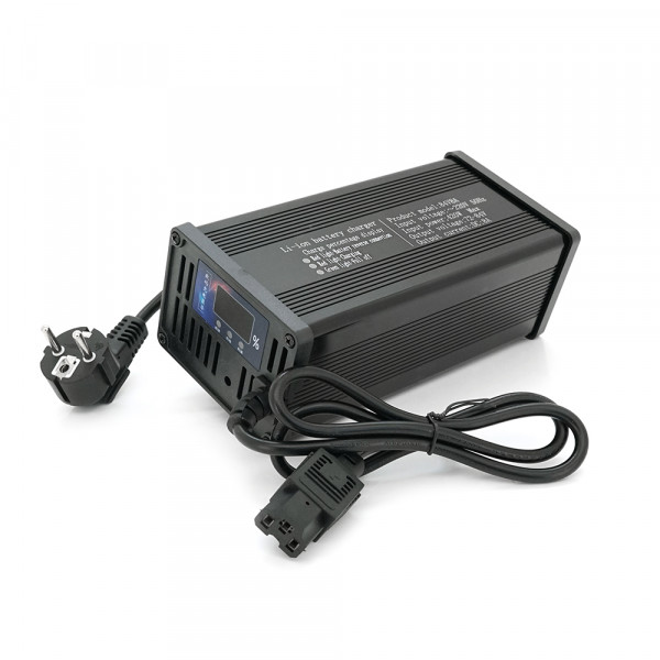 Зарядний пристрій для акумуляторів Li-ion 72V(84V),20S,8A, штекер Triangle plug (T-tipe/IEC/C13 N+L-), 185x88x60mm, 0,9 кг