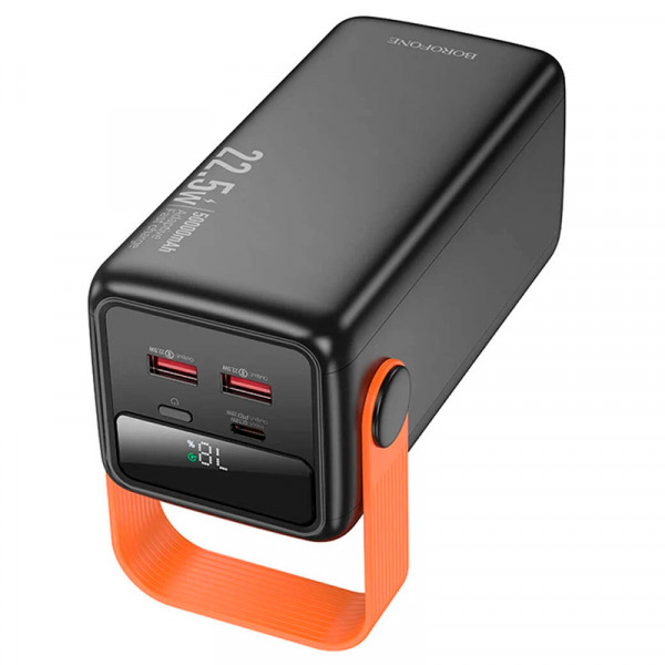 Power bank Borofone BJ66A 50000mAh, 22.5W+PD20W, 2*USB+Type-C, Black, 1.060g, Box