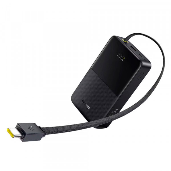 PowerBank Baseus EnerFill FС51 Bipow 2 Pro Digital Display Fast Charge 30000mAh 22.5W, 2*USB+Type-C, PD3.0, QC3.0, Black, Q20