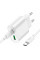 Набір СЗУ HOCO C109A + кабель Type-C/Type-C, 1xUSB+1xUSB-C, PD20W+QC3.0, кабель 1м, White, Box