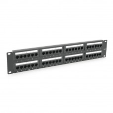 Патч-панель 48 порту UTP DUAL кат 6Е 19" 2U не екранована чорна Q20