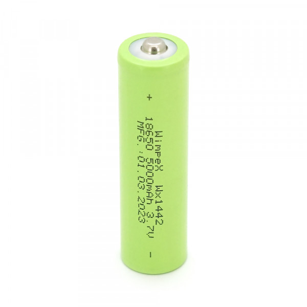 Акумулятор WMP-5000 18650 Li-Ion Tip Top, 2000mAh, 3.7V, Green