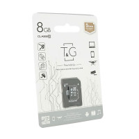 Карта пам'яті T&G microSDHC Class 10 UHS-I, з адаптером, 8GB, Blister