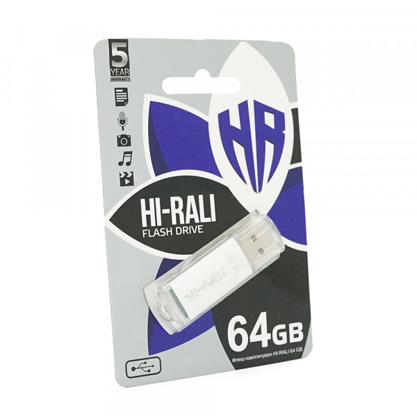Флеш-накопичувач Hi-Rali Rocket, USB 2.0, 64GB, Metal, Blister
