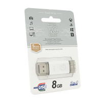 Флеш-накопичувач T&G Star S, USB 2.0+Type-C, 8GB, Metal, Blister