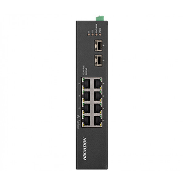 8-портовий некерований POE комутатор Hikvision DS-3T0510HP-E/HS, 6x (100Мбіт/с)PoE + 2x(100Мбіт/с) Hi-PoE +2x SFP (1000Мбіт/с)