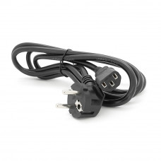 Кабель живлення Schuko CEE7/7-C13, 1.8M, CCA, 1.5mm, OEM (євровилка), black, Q25/200