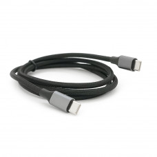 Кабель Type-C to Type-C (male to male), Підтримка SCP, QC3.0, PD до 60Вт, 480Mbps, довжина 1.0м, обплетення, Black, Box