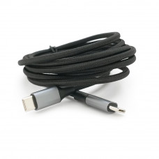 Кабель Type-C to Type-C (male to male), Підтримка SCP, QC3.0, PD до 60Вт, 480Mbps, довжина 2.0м, обплетення, Black, Box