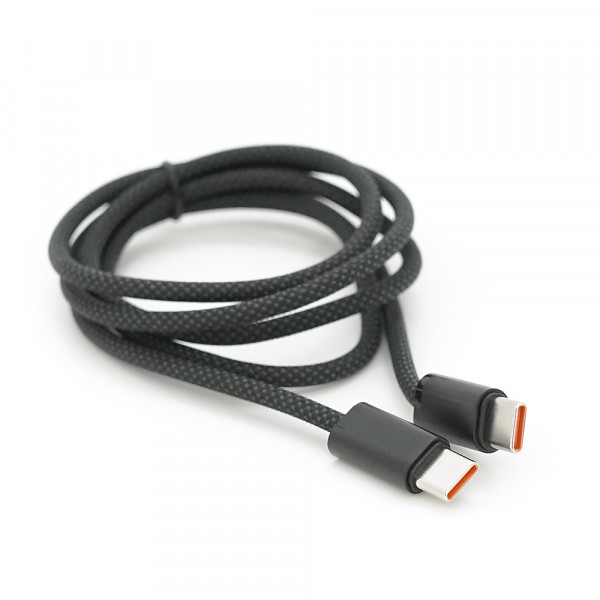 Кабель Type-C to Type-C (male to male), PD100Вт, довжина 1.0м, обплетення, Black, Box