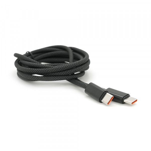 Кабель Type-C to Type-C (male to male), PD100Вт, довжина 2.0м, обплетення, Black, Box