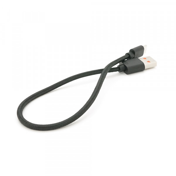 Кабель USB для Type-C (male to male), 10A, Підтримка SCP, QC3.0, PD до 240Вт, 480Mbps, довжина 0.3м, обплетення, Black, Box
